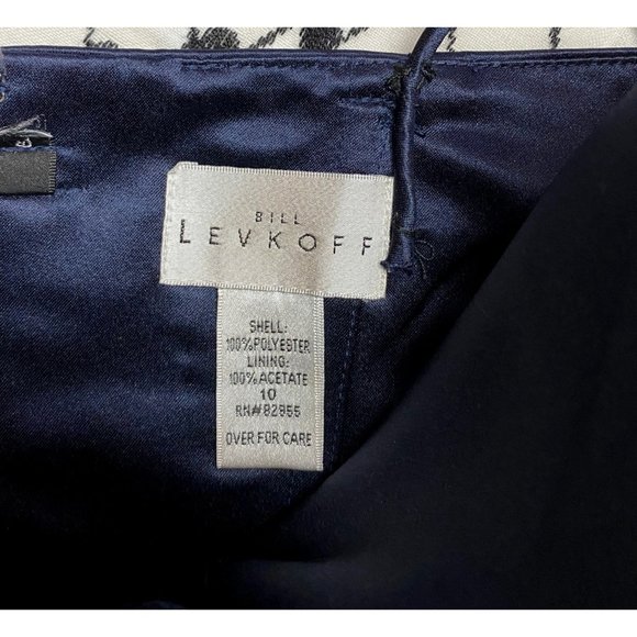 Bill Levkoff Fitted Bodice Top Navy Blue Size 10 - Picture 3 of 4